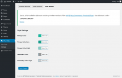 Page screenshot: Woo Slider → Settings → Style Settings