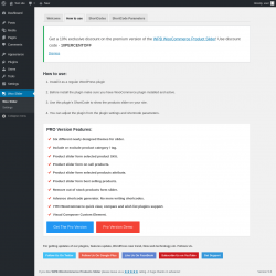 Page screenshot: Woo Slider → How to use