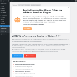Page screenshot: Products Slider