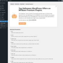 Page screenshot: Products Slider → ShortCode Parameters