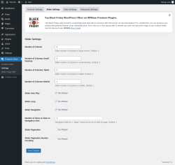 Page screenshot: Products Slider → Settings → Slider Settings