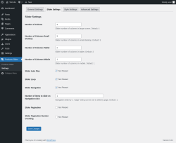 Page screenshot: Products Slider → Settings → Slider Settings