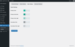 Page screenshot: Products Slider → Settings → Style Settings