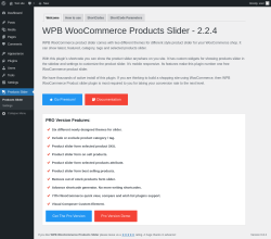 Page screenshot: WPB WooCommerce Products Slider ‹ Test site — WordPress