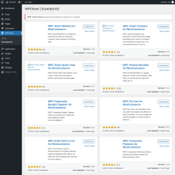 Page screenshot: WPClever → Essential Kit