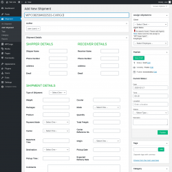 Page screenshot: Shipment → Add Shipment