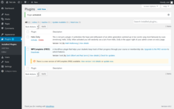 Page screenshot: Plugins &lsaquo; Test site &mdash; WordPress