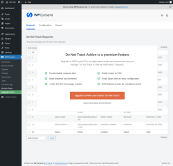 Page screenshot: WPConsent &rarr; Do Not Track