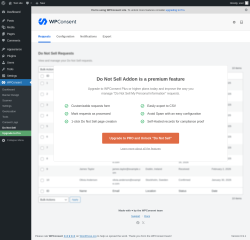 Page screenshot: WPConsent &rarr; Do Not Sell