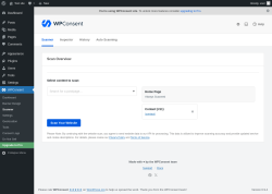 Page screenshot: WPConsent &rarr; Scanner