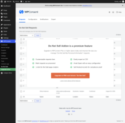 Page screenshot: WPConsent &rarr; Do Not Sell