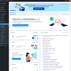 Page screenshot: wpDataTables