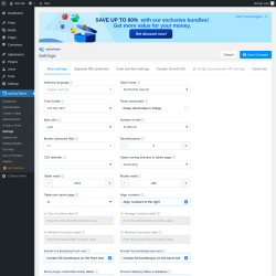 Page screenshot: wpDataTables → Settings