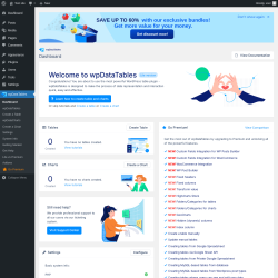 Page screenshot: wpDataTables