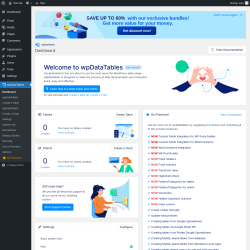 Page screenshot: wpDataTables