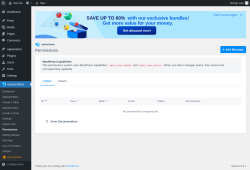 Page screenshot: wpDataTables &rarr; Permissions
