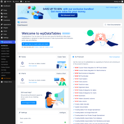 Page screenshot: wpDataTables