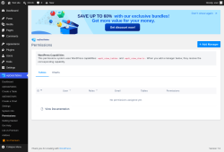 Page screenshot: wpDataTables &rarr; Permissions