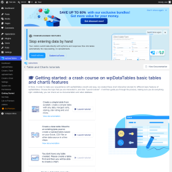 Page screenshot: wpDataTables &rarr; Getting Started