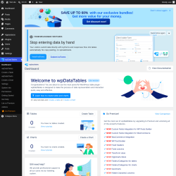 Page screenshot: wpDataTables