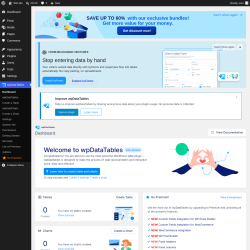 Page screenshot: wpDataTables