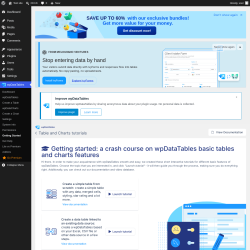 Page screenshot: wpDataTables &rarr; Getting Started
