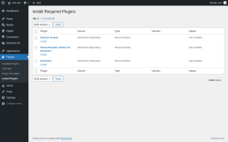 Page screenshot: Plugins  → Install Plugins