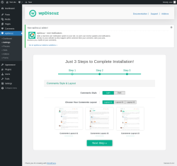 Page screenshot: wpDiscuz &rarr; &raquo; Settings