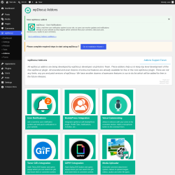 Page screenshot: wpDiscuz &rarr; &raquo; Addons