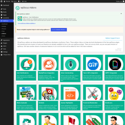 Page screenshot: wpDiscuz &rarr; &raquo; Addons
