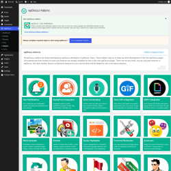 Page screenshot: wpDiscuz &rarr; &raquo; Addons