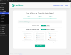 Page screenshot: wpDiscuz &rarr; &raquo; Settings