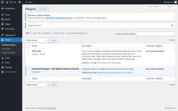 Page screenshot: Plugins ‹ Test site — WordPress