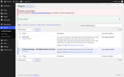 Page screenshot: Plugins &lsaquo; Test site &mdash; WordPress