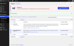 Page screenshot: Plugins &lsaquo; Test site &mdash; WordPress