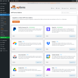 Page screenshot: WPForms &rarr; Addons