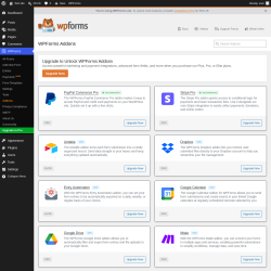 Page screenshot: WPForms &rarr; Addons