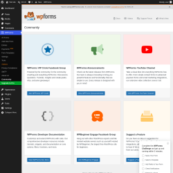 Page screenshot: WPForms &rarr; Community