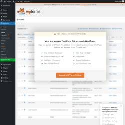Page screenshot: WPForms &rarr; Entries