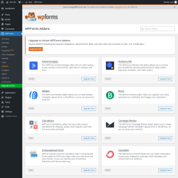 Page screenshot: WPForms &rarr; Addons