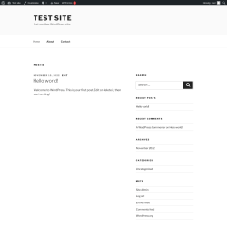 Page screenshot: Test site &ndash; Just another WordPress site