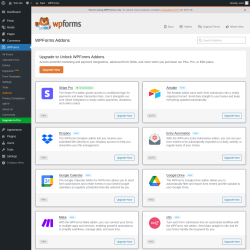 Page screenshot: WPForms &rarr; Addons