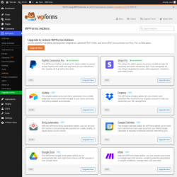 Page screenshot: WPForms &rarr; Addons