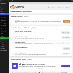 Page screenshot: WPForms &rarr; Setup Checklist0% complete