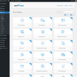 Page screenshot: wpForo  → Settings