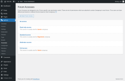 Page screenshot: wpForo  → Accesses
