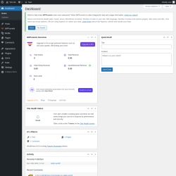 Page screenshot: Dashboard ‹ Test site — WordPress