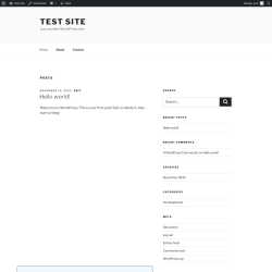 Page screenshot: Test site &ndash; Just another WordPress site