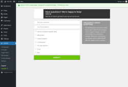 Page screenshot: WPIDE &rarr; Support