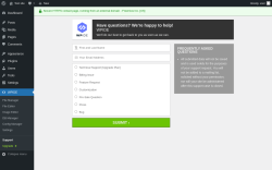 Page screenshot: WPIDE &rarr; Support